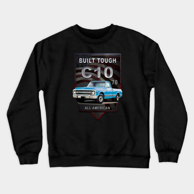 Square Body Chevy Truck Crewneck Sweatshirt by hardtbonez